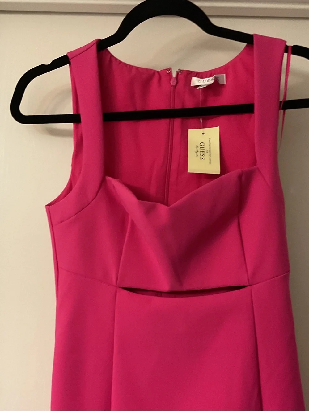 Guess Hot Pink Sleeveless Sheath Mini Dress